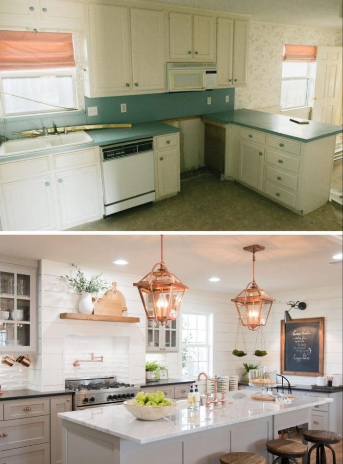 Kitchen update before and after