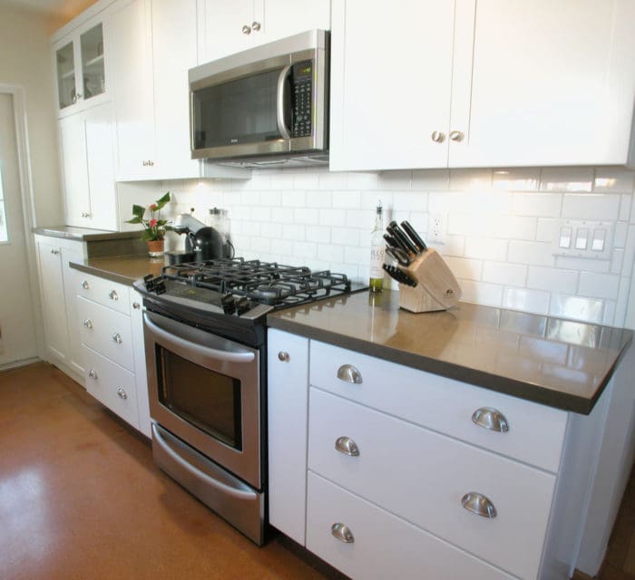 Replace drawer pulls for an easy kitchen update idea