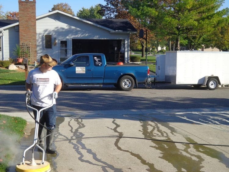 Clean up your driveway for great curb appeal.