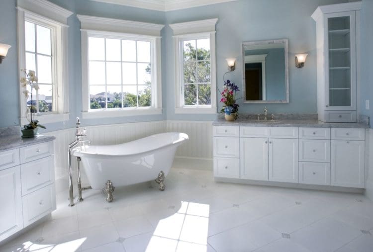 Start decluttering your home in the bathroom