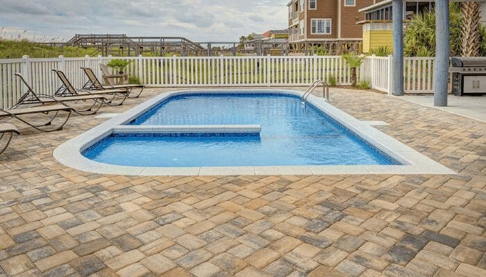 Backyard curb appeal pool staging ideas.