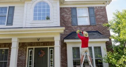how to clean outside the house