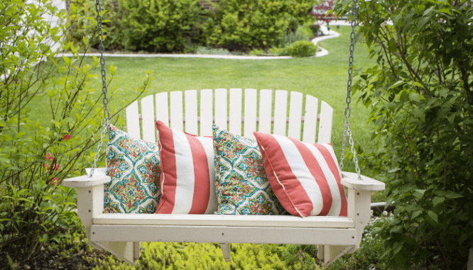 A porch swing could add value to selling a small house