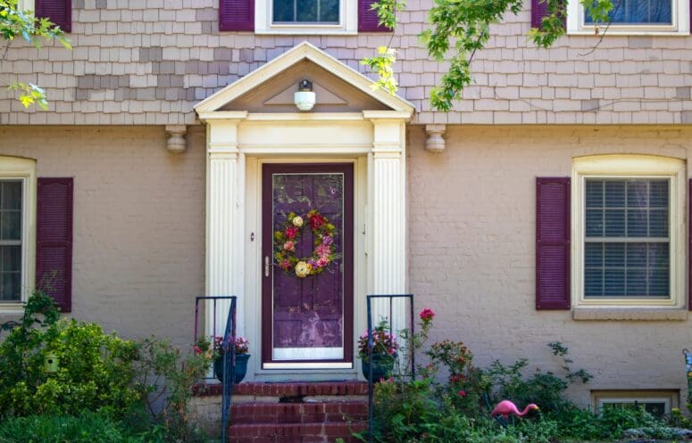 front door curb appeal decorative planters