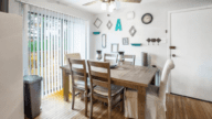 Dining room in home that has been staged.