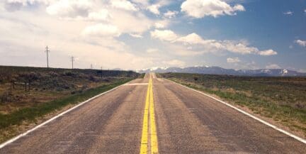 An open highway during a long distance move.