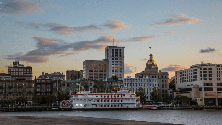 An image of the Savannah cityscape where you can sell your house fast