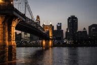 Bridge leading to Cincinnati house for sale.