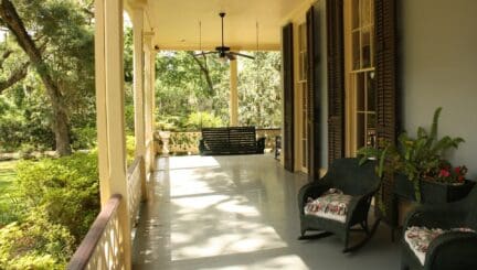 front porch during best time of day for open house