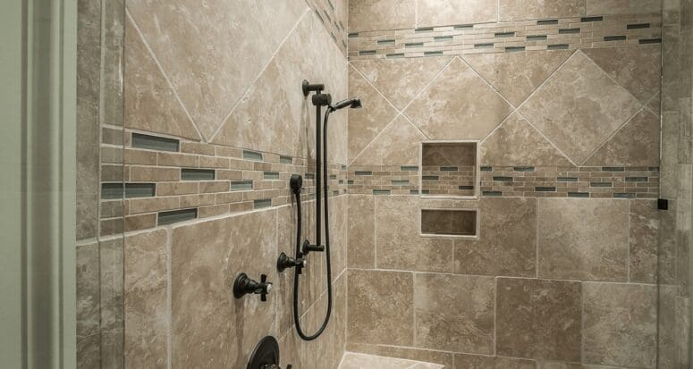 A shower that is an upgrade in a home and increases value.