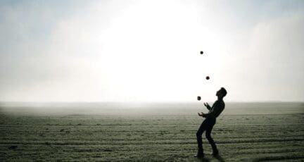 A man juggling multiple offers on a house.