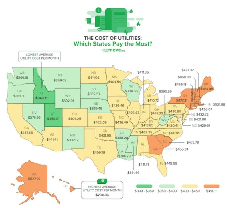 A map that shows if it's worth relocating for a job.