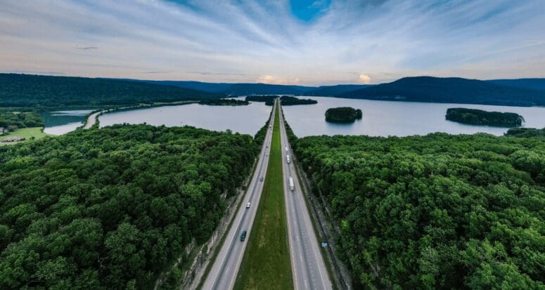 A highway showing the best way to move.