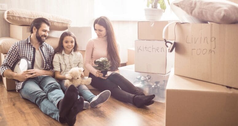 A family discussing how to move.