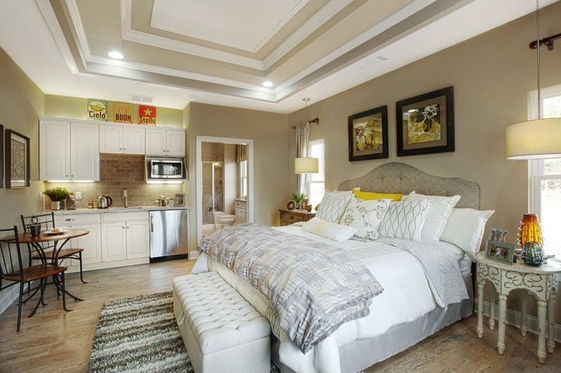 A dual master suite.