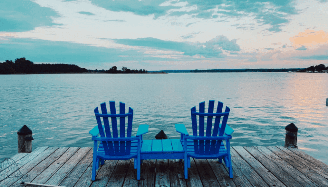 Chairs near a home with high homeowners insurance.