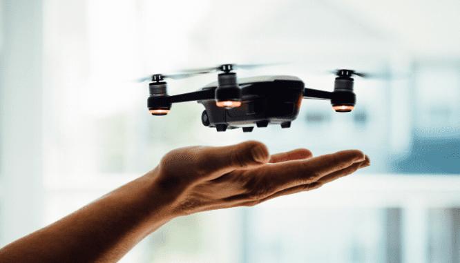 A drone used to create real estate listing videos.