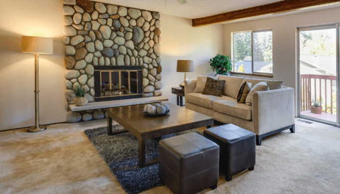 A living room you can ask about during an open house.