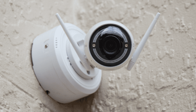 A smart security camera in your home.