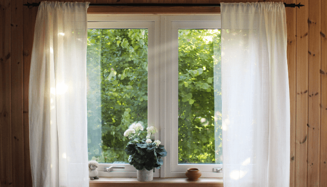 A new vinyl window which can increase your property value.