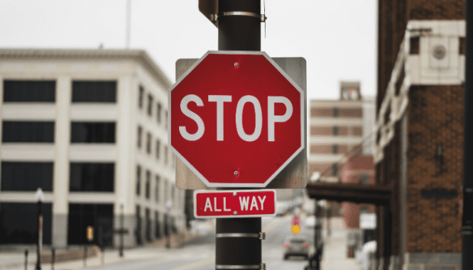 A stop sign.