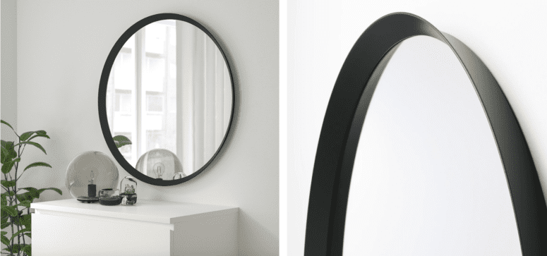 A mirror used in ikea staging.