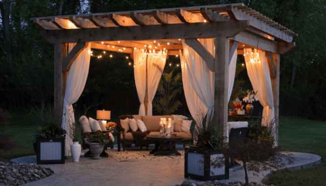 A pergola used to increase curb appeal.