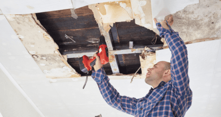 A man doing general home repair and maintenance.