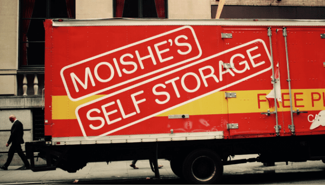 A moving truck for a self storage place.