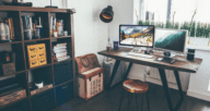 An office where you can work remotely in real estate.