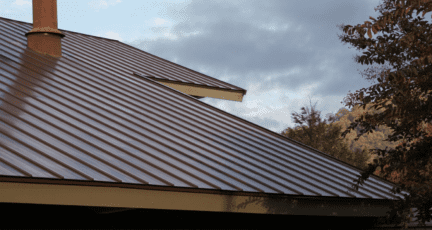 A metal roof with increased home value.