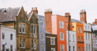 A row of townhouses.