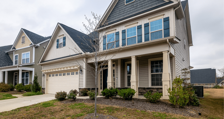 A beige and gray home that you could be selling.