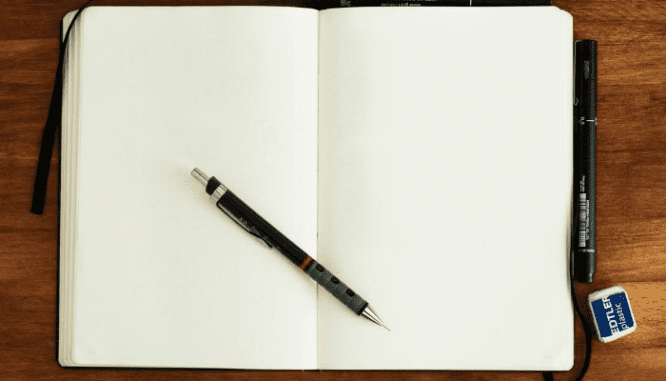 A notebook used to understand a deed of trust and mortgages.