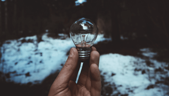 A lightbulb that will be replaced before a home inspection.