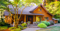 A log cabin with curb appeal.