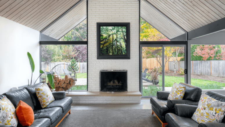 A living room with completed new years resolutions.