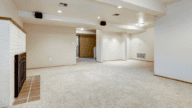 A basement that has been remodeled.