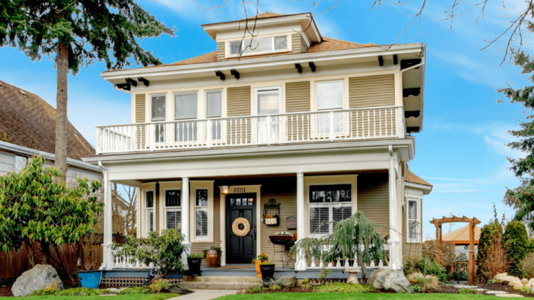 A house that is rented out.