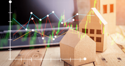 A graph representing a house price estimate.