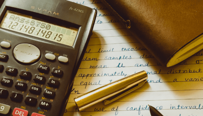 A calculator used to check equity before hiring a real estate agent.