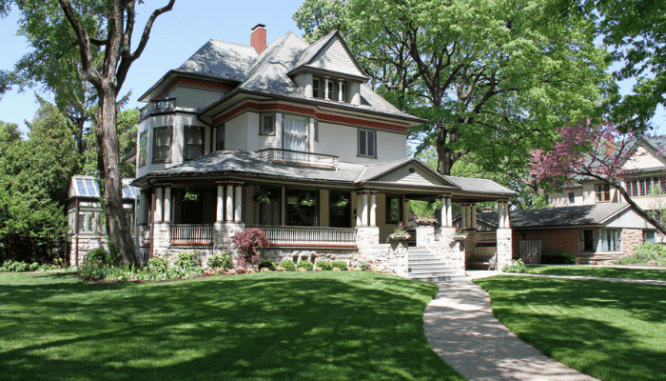 A prairie modern house that will need home improvements before resale.