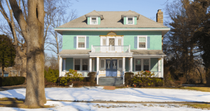A house with winter curb appeal.
