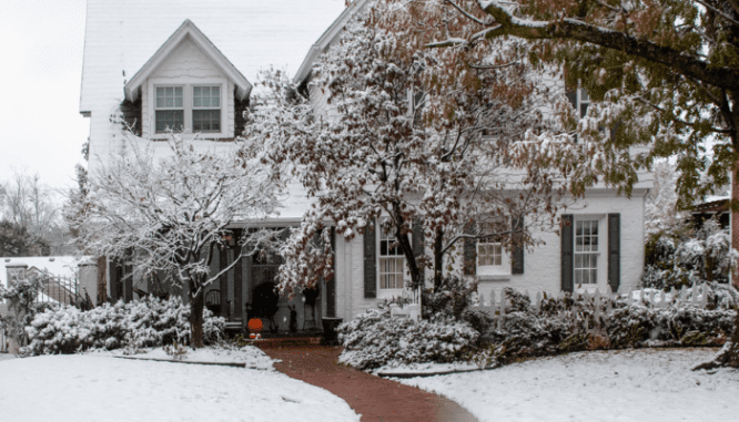 A house with winter curb appeal.