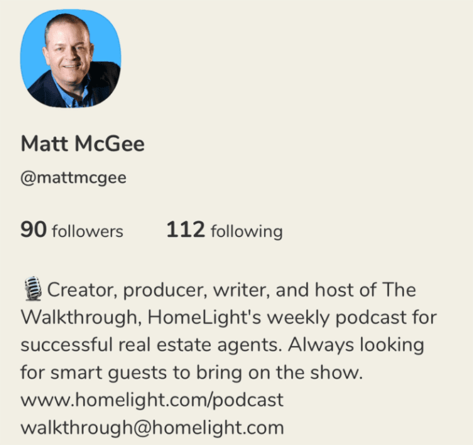 Matt McGee profile on Clubhouse app