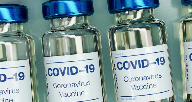 COVID-19 vaccine bottles