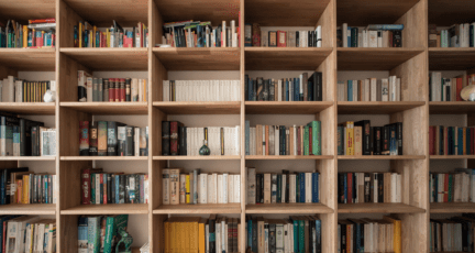 A built-in bookshelf with added value.