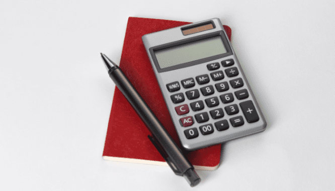 A calculator used by a financial expert.