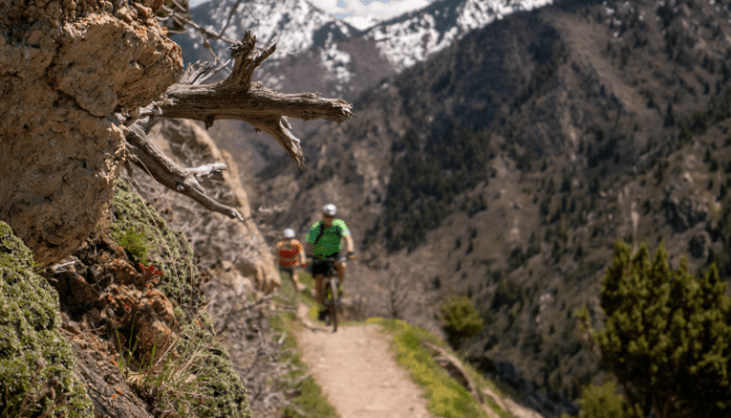 An image of two bikers to demonstrate the benefits of buying a house in Salt Lake City.