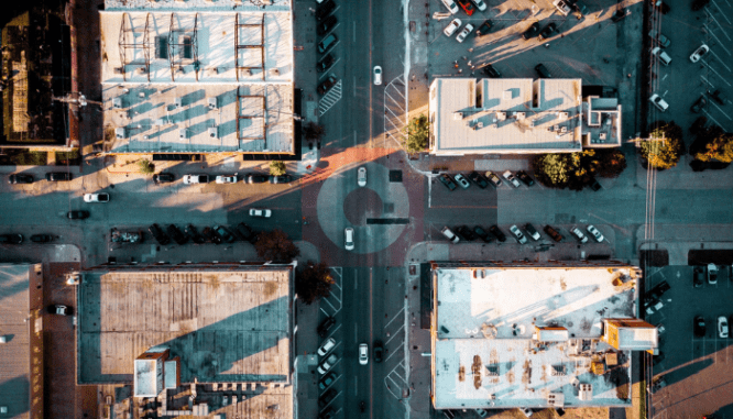 An intersection in Oklahoma City, where you can buy a house.